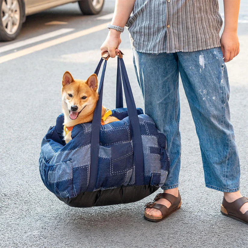 Portable Leisure Outing Pet Bolster Large Dog Car Seat Bed
