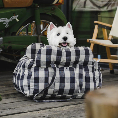 Portable Leisure Outing Pet Bolster Large Dog Car Seat Bed