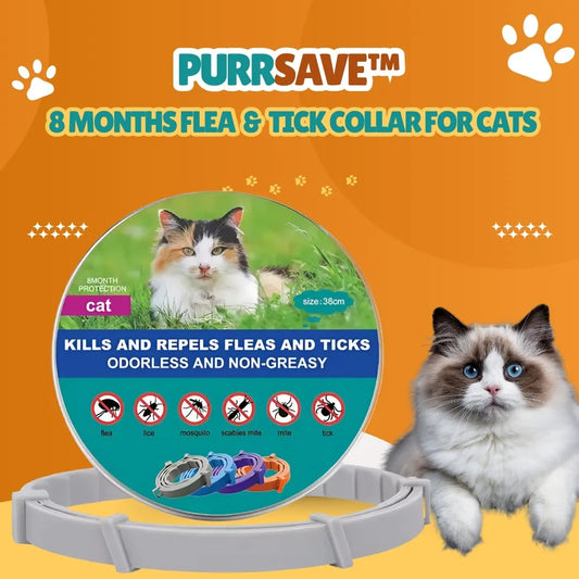 PurrSafe™ - 8 Months Flea & Tick Collar for Cats